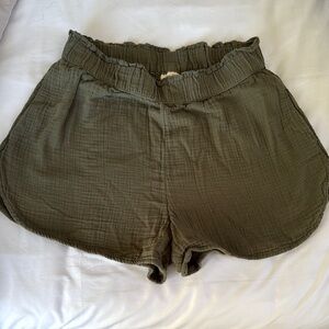 Olive Green Women's Shorts